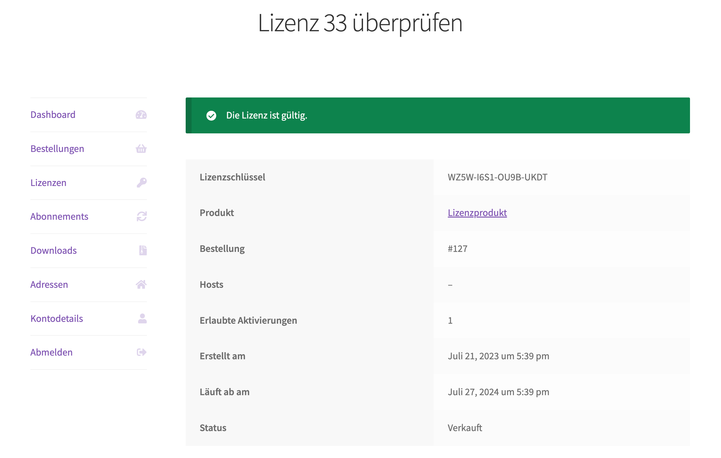 Enwikuna License Manager Lizenzüberprüfung